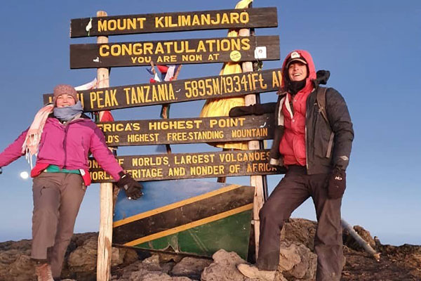 on top of kilimanjaro